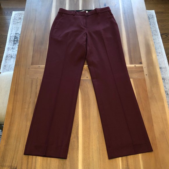 Perfect for FALL! Talbots oxblood red, wide leg, virgin wool trousers! - Picture 1 of 7